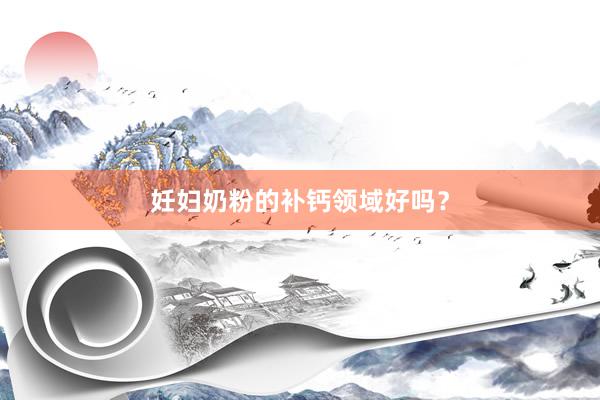 妊妇奶粉的补钙领域好吗？